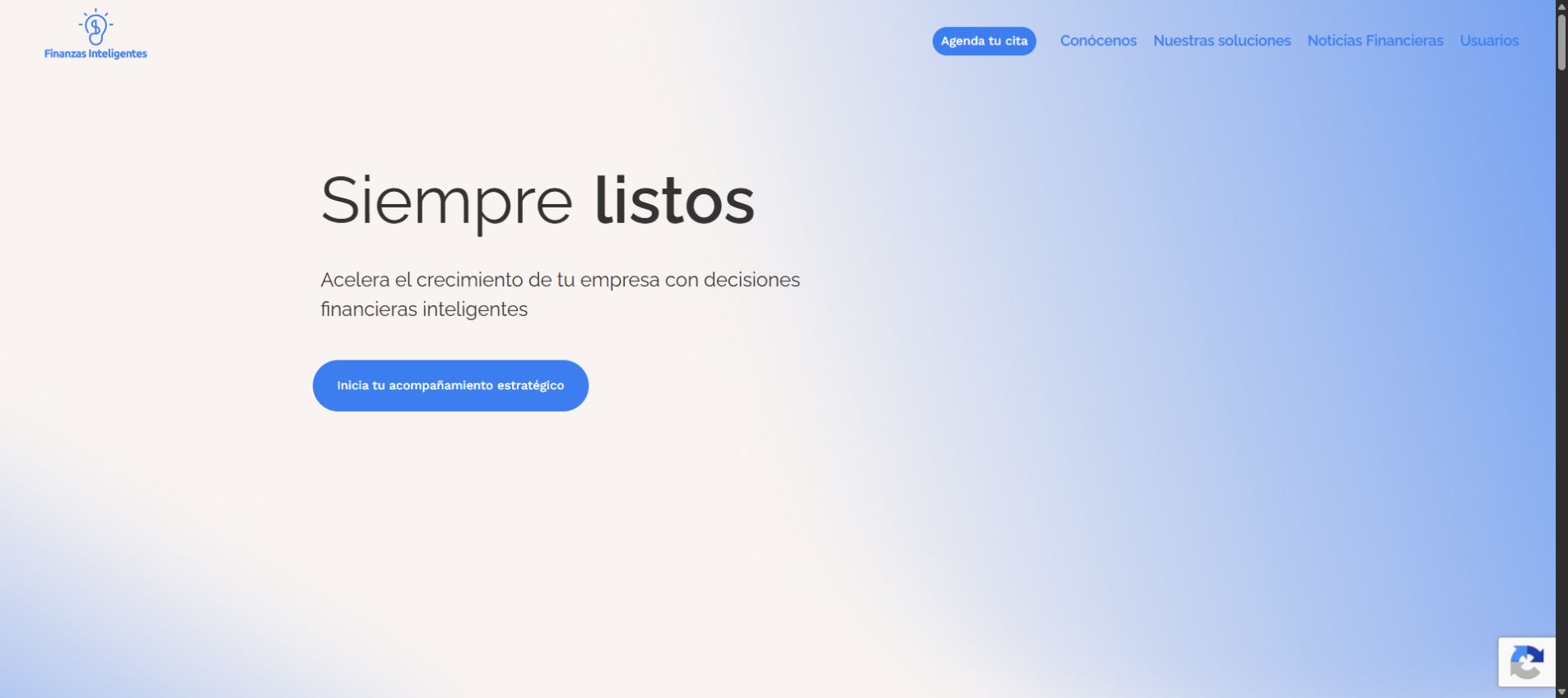 Captura real del sitio Finanzas Inteligentes · México